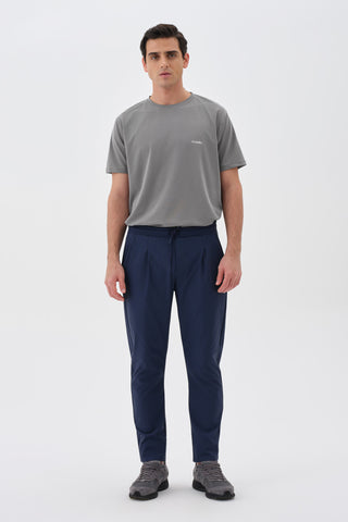 Erkek Pileli Düz Paça Pantolon Indigo