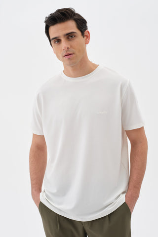 Erkek Basic Tshirt Ekru