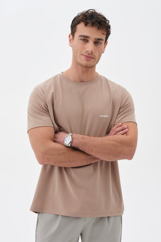 Erkek Basic Tshirt Kahve