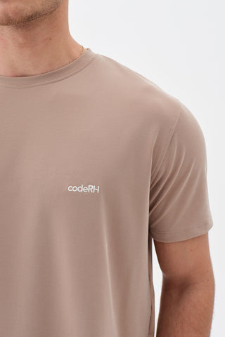 Erkek Basic Tshirt Kahve