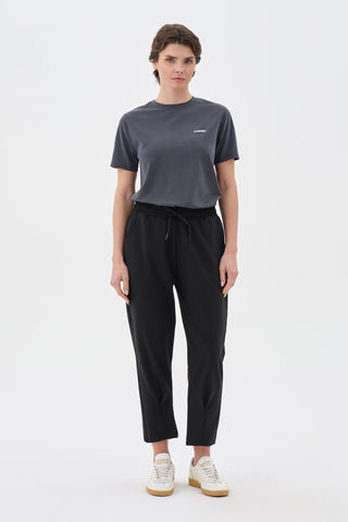 Kadın Paçası Pileli Pantolon Siyah