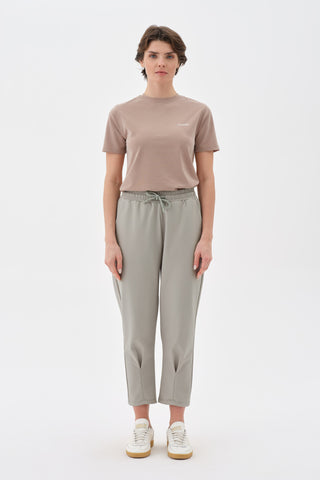 Kadın Paçası Pileli Pantolon Taş