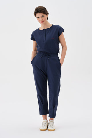 Kadın Paçası Pileli Pantolon Indigo