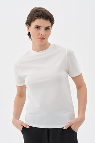 Kadın Basic Tshirt Ekru