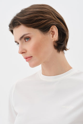 Kadın Basic Tshirt Ekru