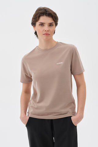 Kadın Basic Tshirt Kahve