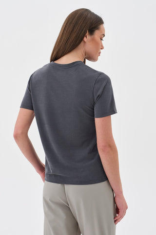 Kadın Basic Tshirt Lacivert